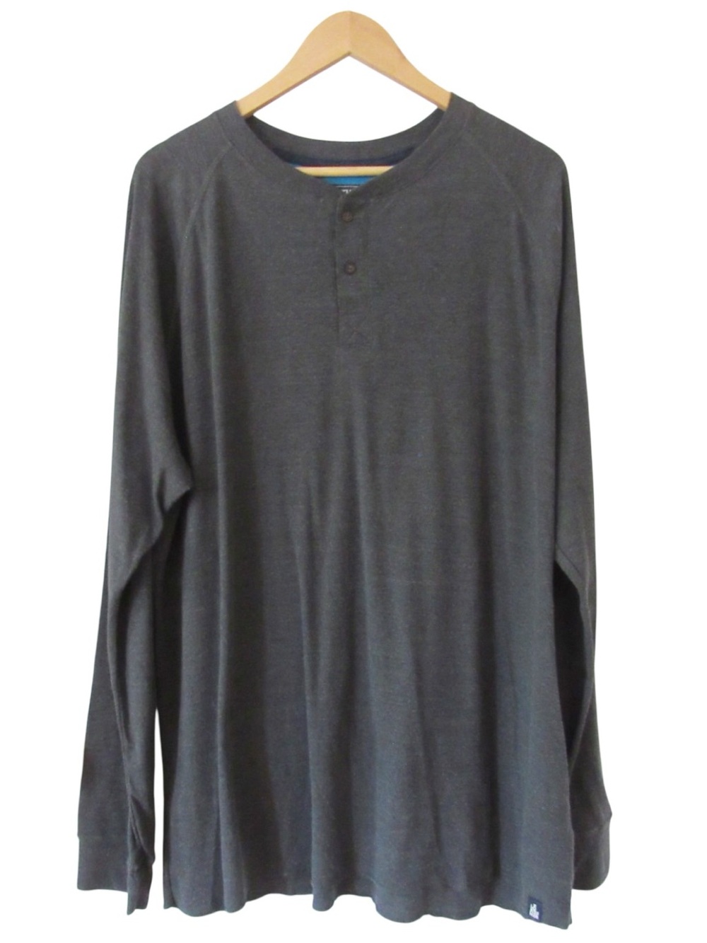 The North Face Mens Long Sleeve Seward Henley Shirt XXL Charcoal Gray Classic